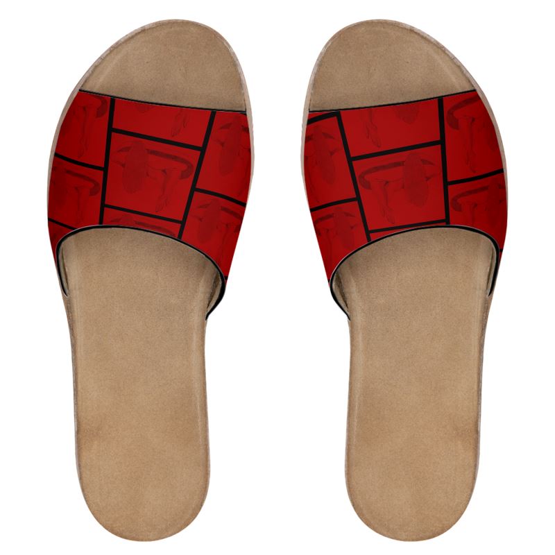 Sandalias de cuero Lucky Meriye (rojas)