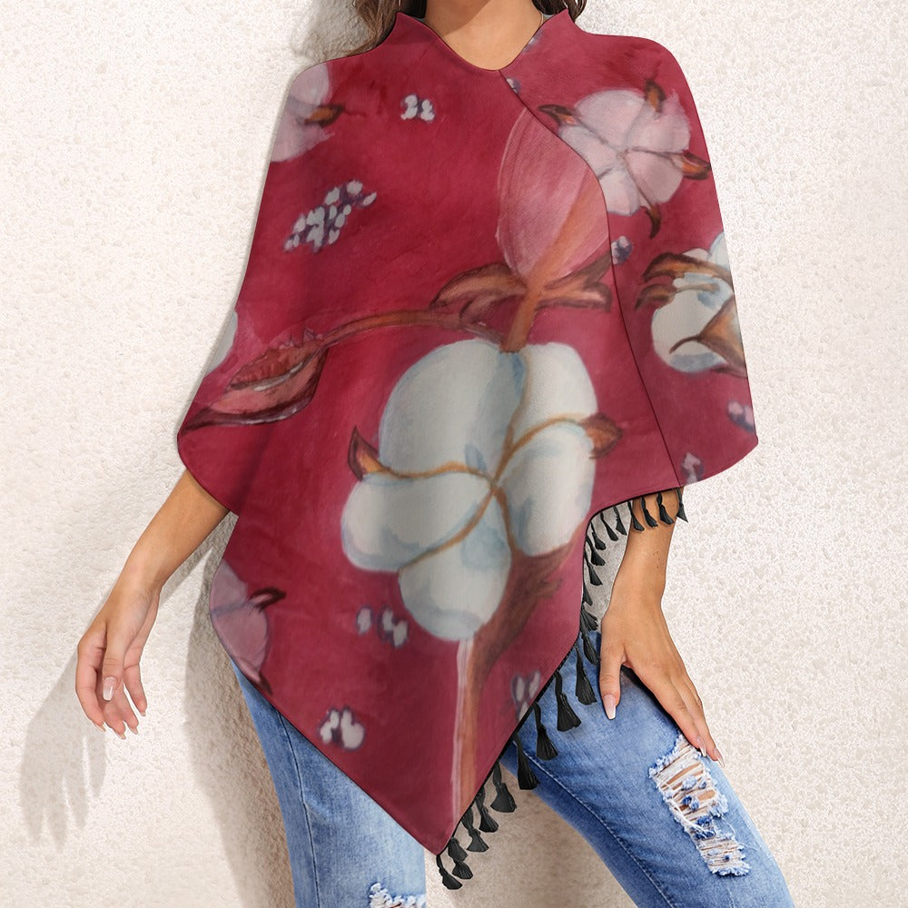 Owu Cotton Fields Cape With Fringe