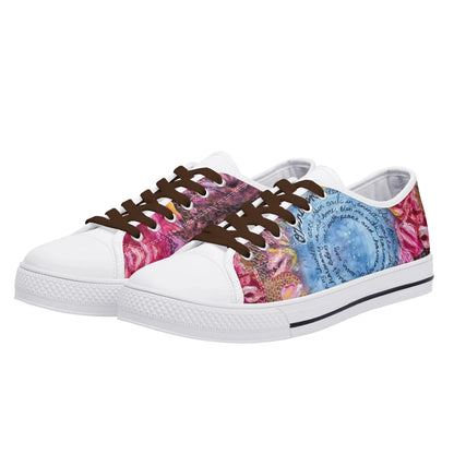 Oturupon Womens Low Top Canvas Sneakers