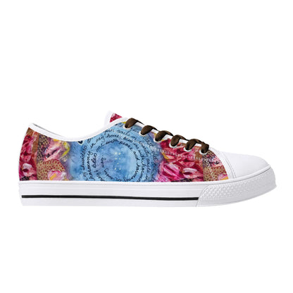 Oturupon Womens Low Top Canvas Sneakers