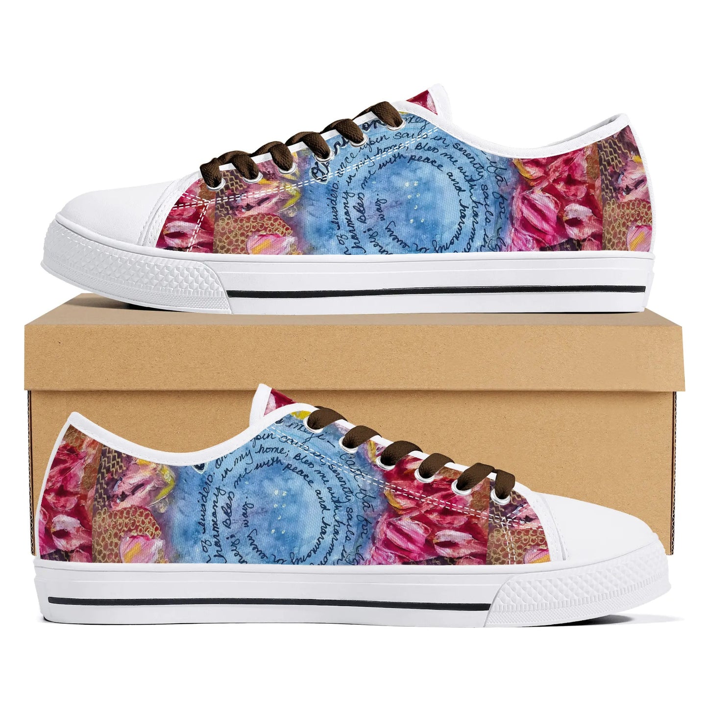 Oturupon Womens Low Top Canvas Sneakers