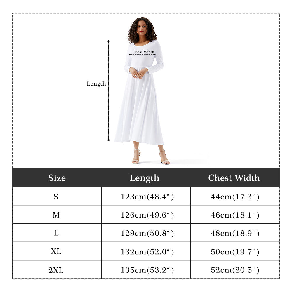 Womens Long Sleeves Flowy Long Dresses