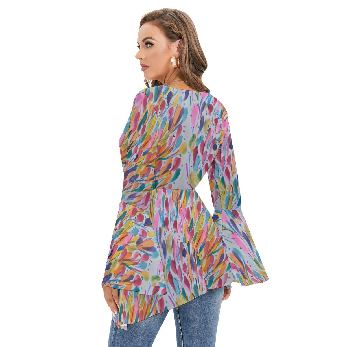 Iyalode Flared Sleeve Blouse