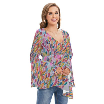 Iyalode Flared Sleeve Blouse