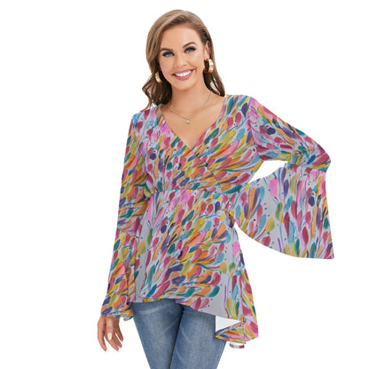 Iyalode Flared Sleeve Blouse