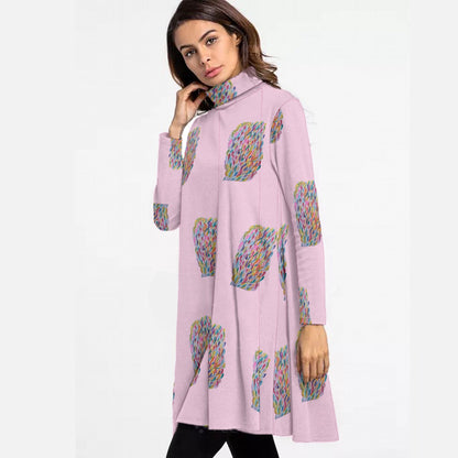 Iyalode High Neck Long Sleeve Dress