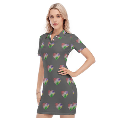 Esu Chaos Grey Polo Dress