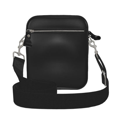 Llave de Elegua Leather Messenger Bag (white/Black)