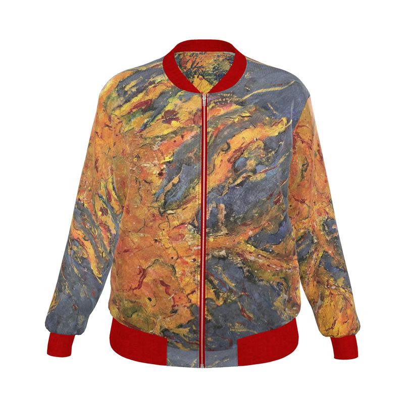 Olorun w. Molten Residue Reversible Silk Bomber Jacket