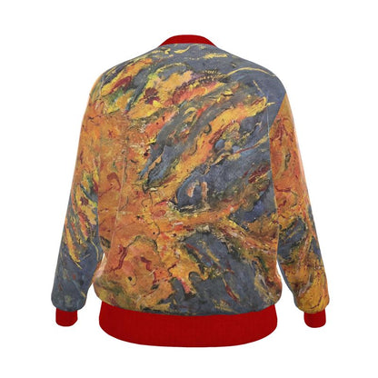 Olorun w. Molten Residue Reversible Silk Bomber Jacket