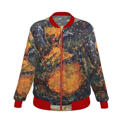 Olorun w. Molten Residue Reversible Silk Bomber Jacket