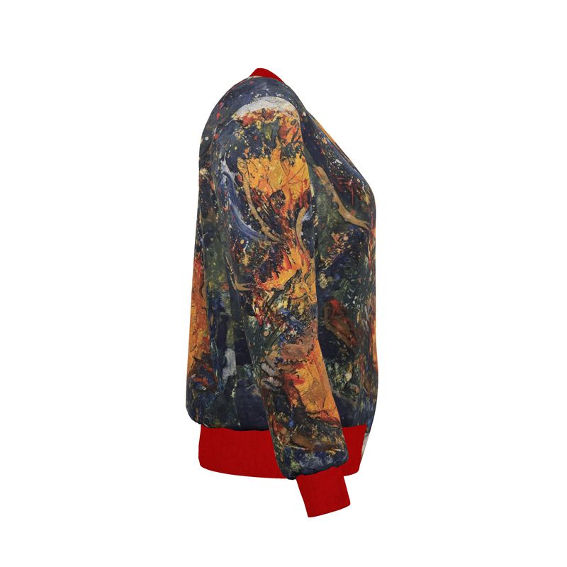 Olorun w. Molten Residue Reversible Silk Bomber Jacket