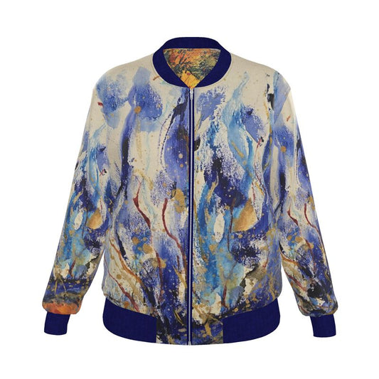 Extinguished w. Molten Residue Reversible Silk Bomber Jacket
