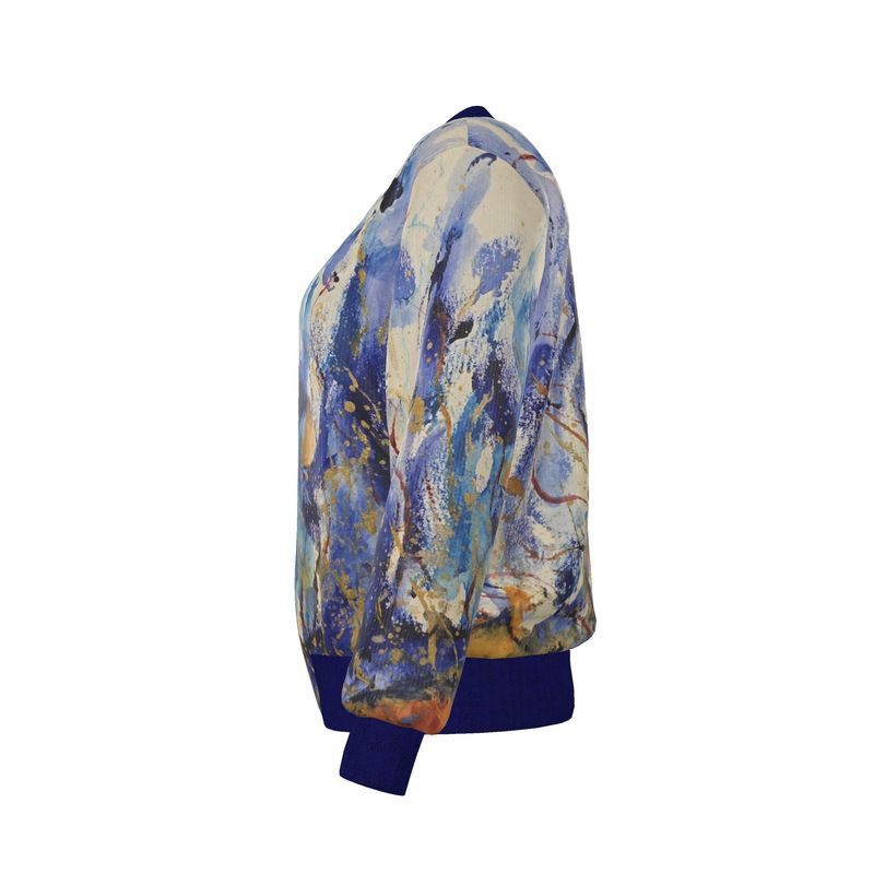 Extinguished w. Molten Residue Reversible Silk Bomber Jacket