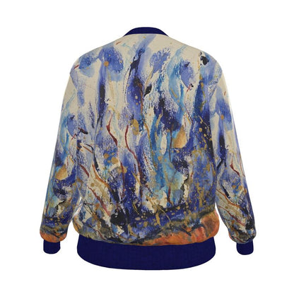 Extinguished w. Molten Residue Reversible Silk Bomber Jacket