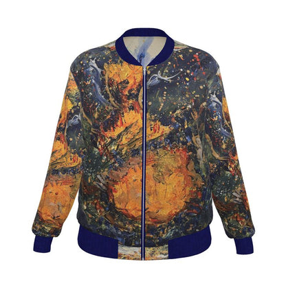 Extinguished w. Molten Residue Reversible Silk Bomber Jacket