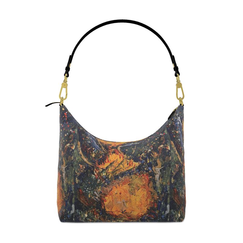 Molten Residue Square Hobo Bag