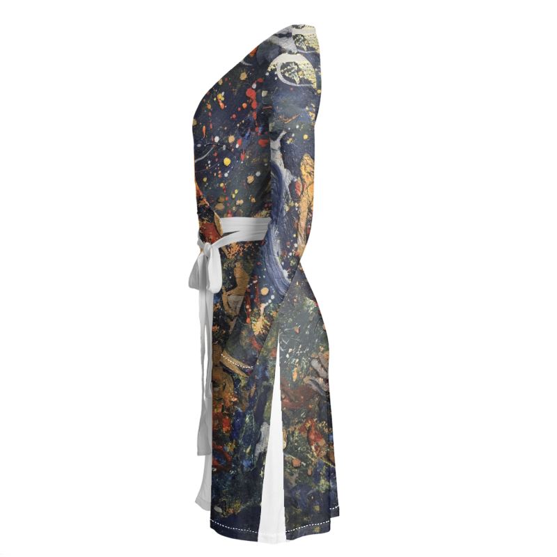 Molten Residue Wrap Dress