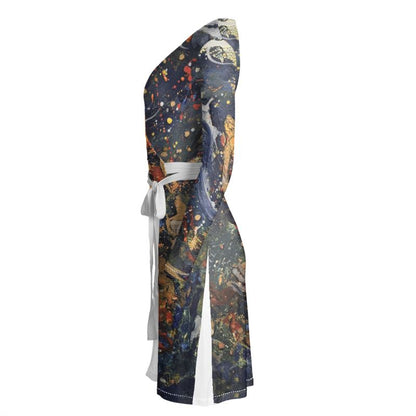 Molten Residue Wrap Dress