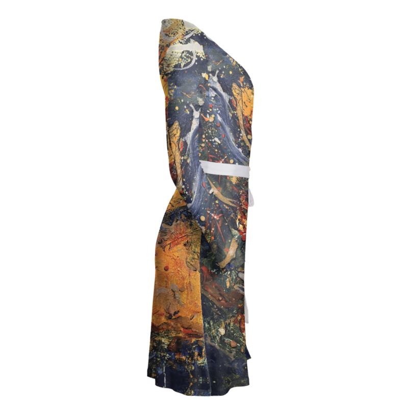 Molten Residue Wrap Dress