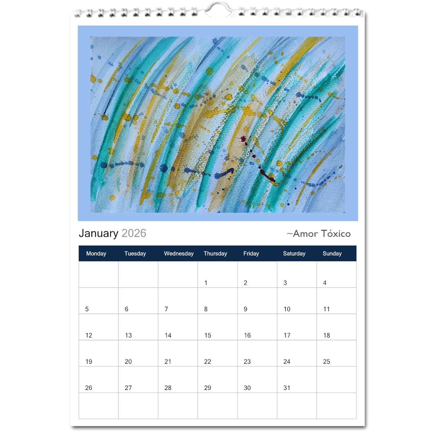 2026 A Year in Paintings Calendar