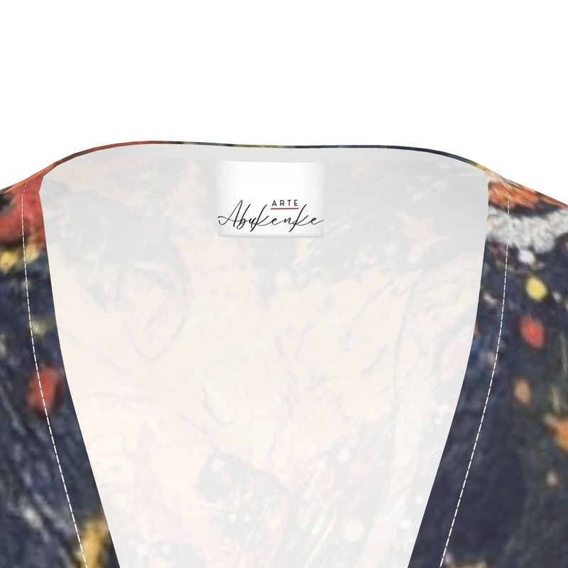 Molten Residue Wrap Dress