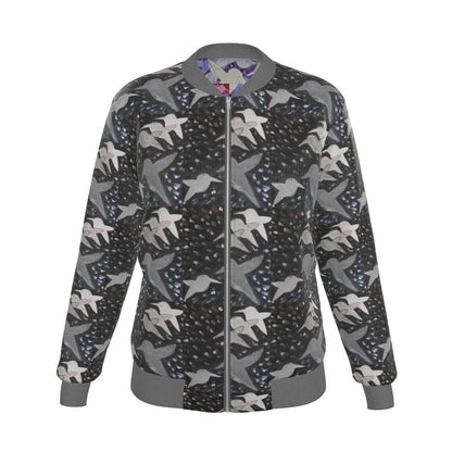 201 Birds Reversible Silk Bomber Jacket