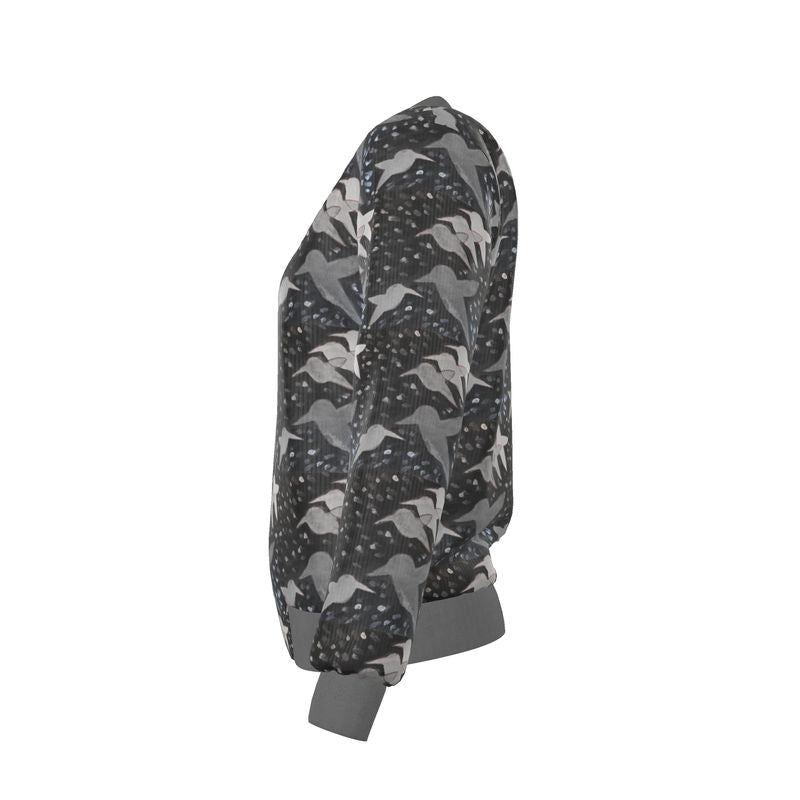 201 Birds Reversible Silk Bomber Jacket