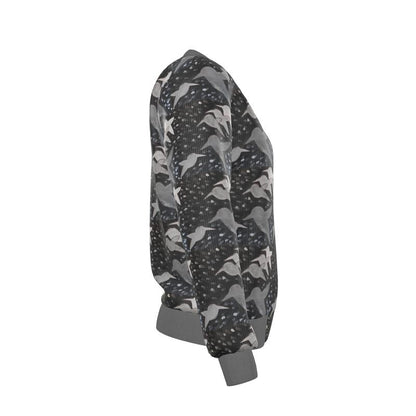 201 Birds Reversible Silk Bomber Jacket