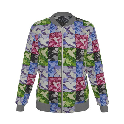 201 Birds Reversible Silk Bomber Jacket