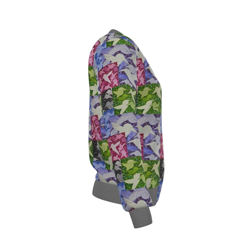 201 Birds Reversible Silk Bomber Jacket