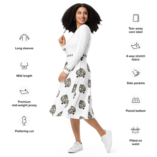 Iyawo "Year in White" Long Sleeve Dress