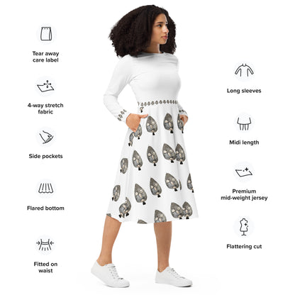 Iyawo "Year in White" Long Sleeve Dress