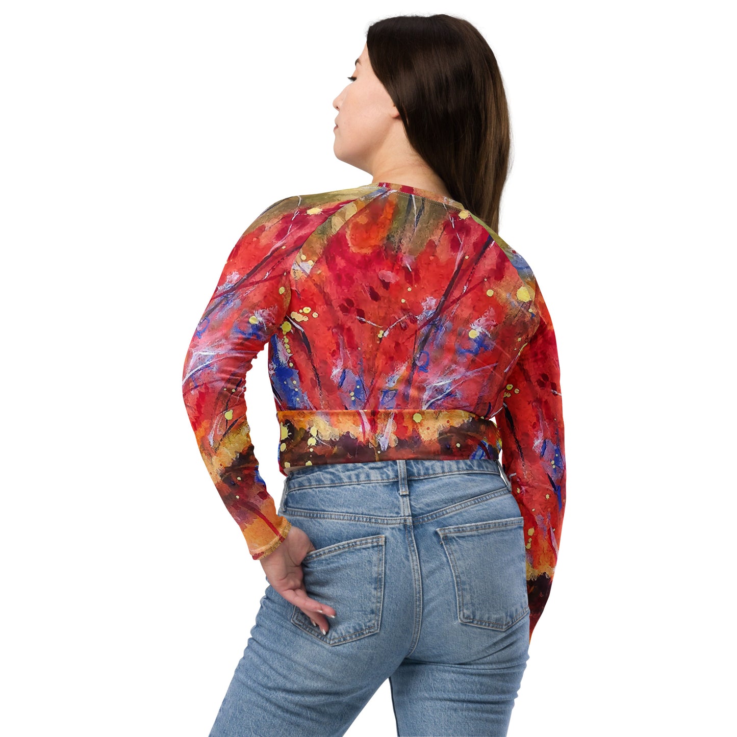 Aggayu Long-Sleeve Crop Top