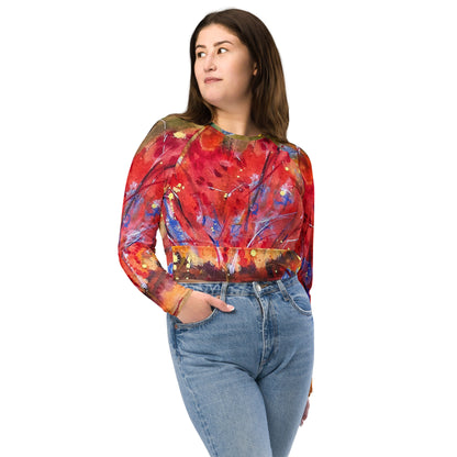 Aggayu Long-Sleeve Crop Top