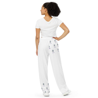 EsuBi White Unisex Wide-Leg Pants