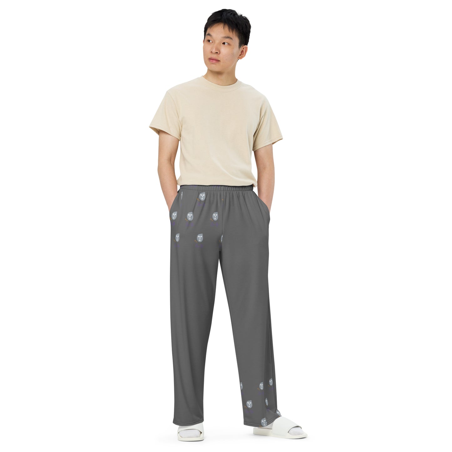 EsuBi Unisex Grey Wide-Leg Pants