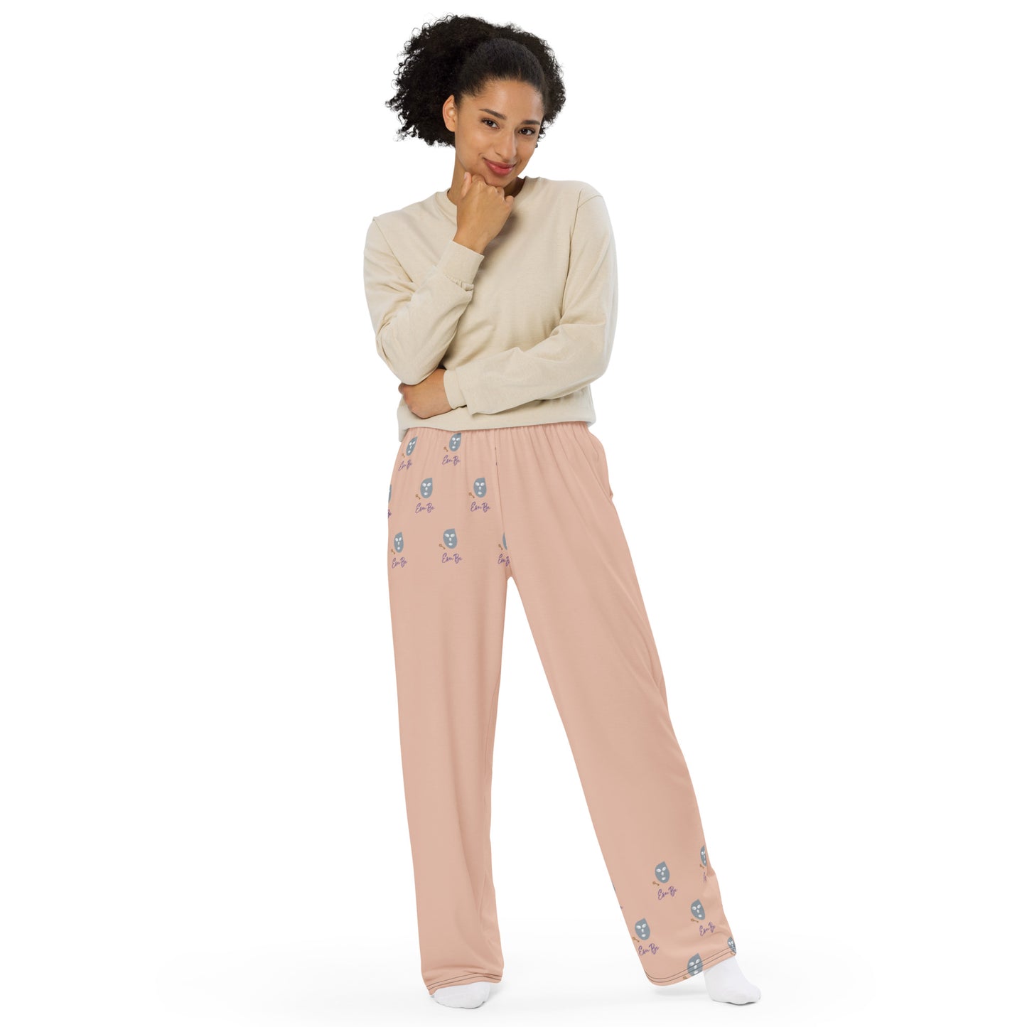 EsuBi Pink Unisex Wide-Leg Pants