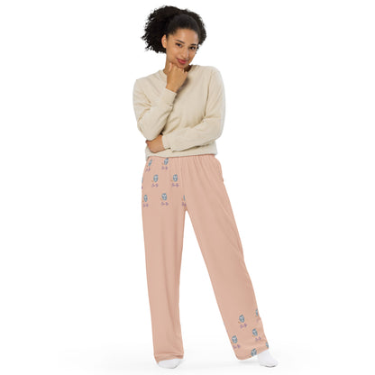 EsuBi Pink Unisex Wide-Leg Pants