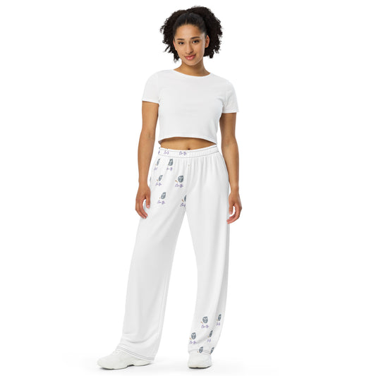 EsuBi White Unisex Wide-Leg Pants