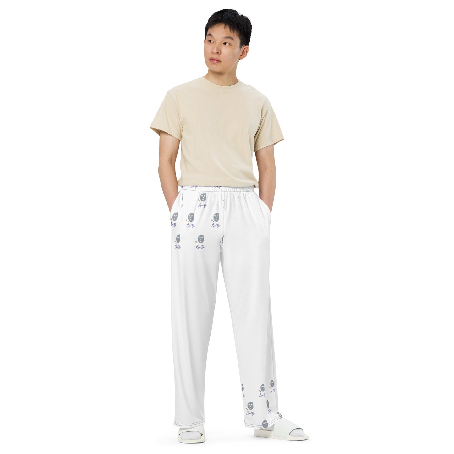 EsuBi White Unisex Wide-Leg Pants