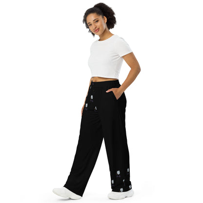 EsuBi Black Unisex Wide-Leg Pants