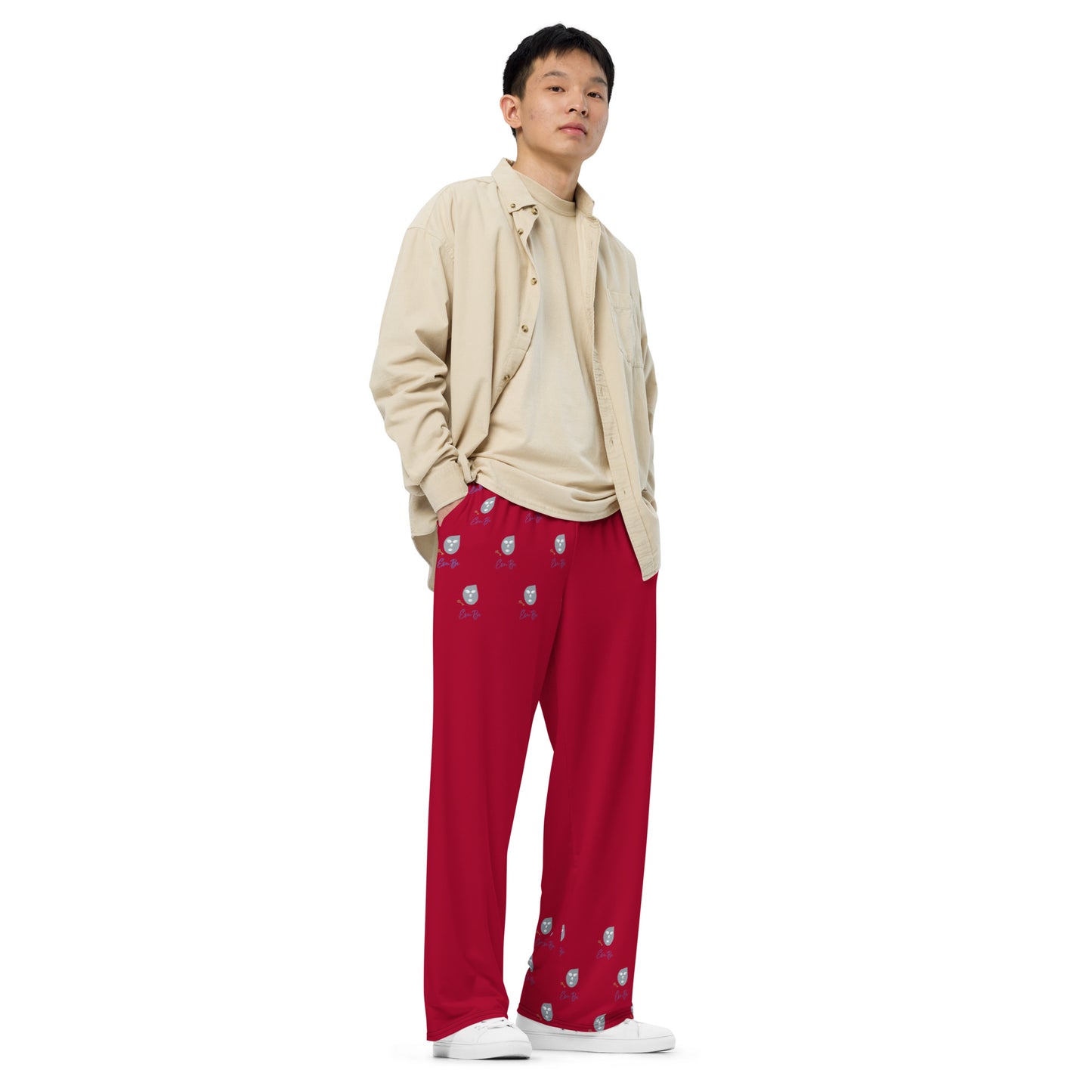 EsuBi Unisex Red Wide-Leg Pants