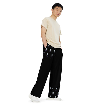 EsuBi Black Unisex Wide-Leg Pants