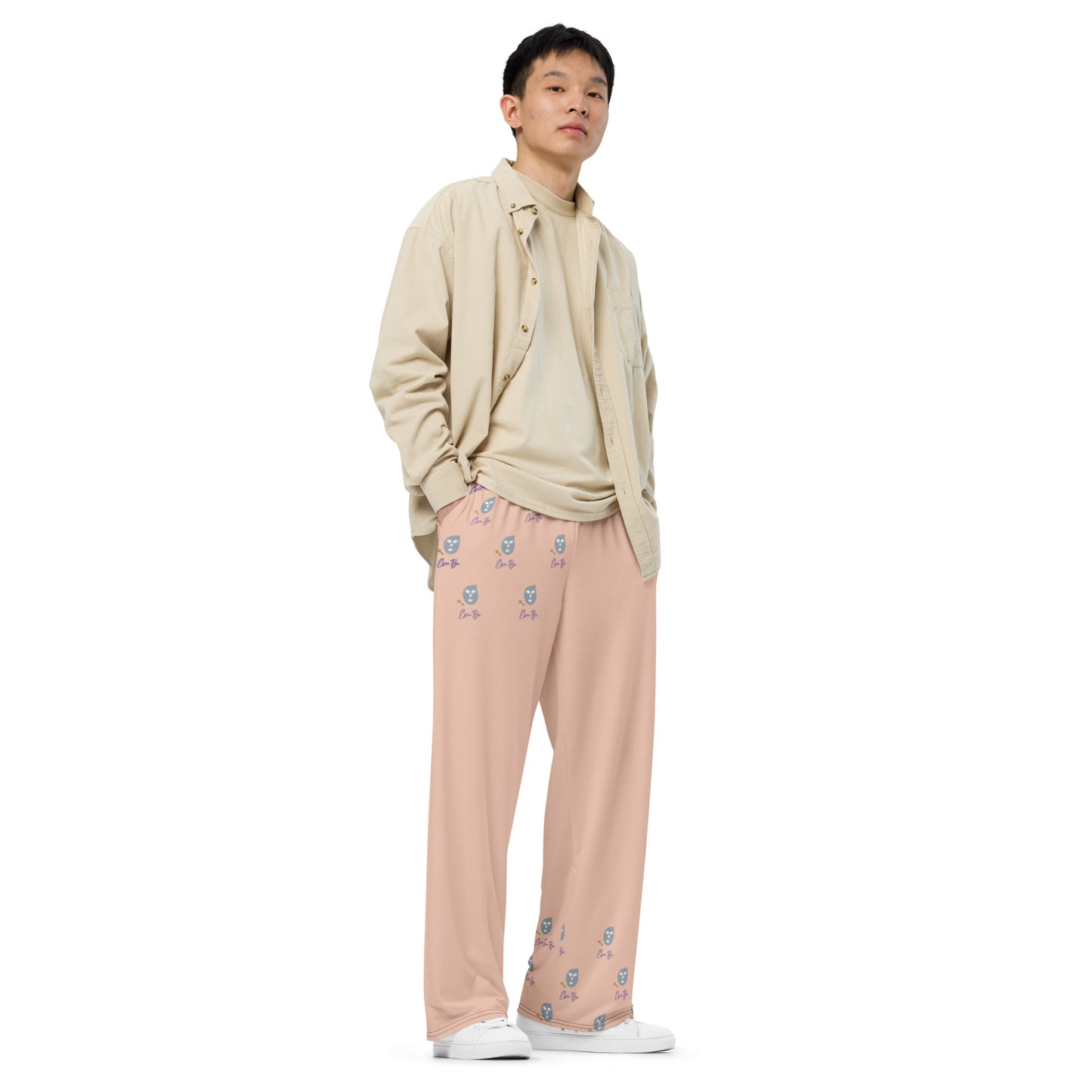 EsuBi Pink Unisex Wide-Leg Pants