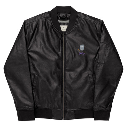 EsuBi Faux Leather Bomber Jacket (Unisex)