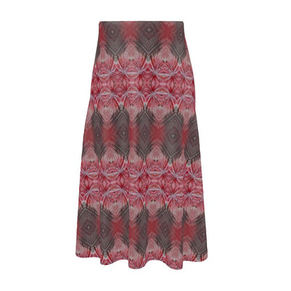 Esu Chaos Mostly Red Midi Skirt