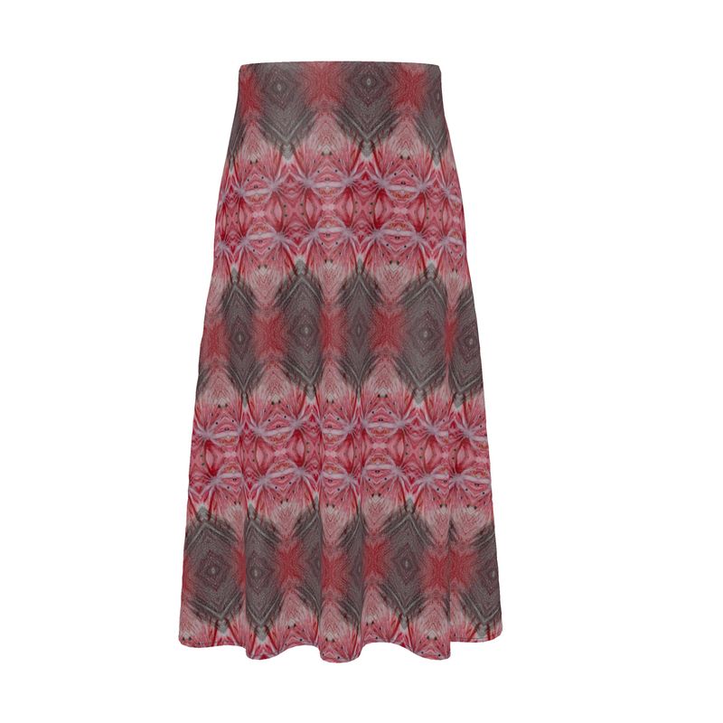 Esu Chaos Mostly Red Midi Skirt