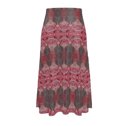 Esu Chaos Mostly Red Midi Skirt