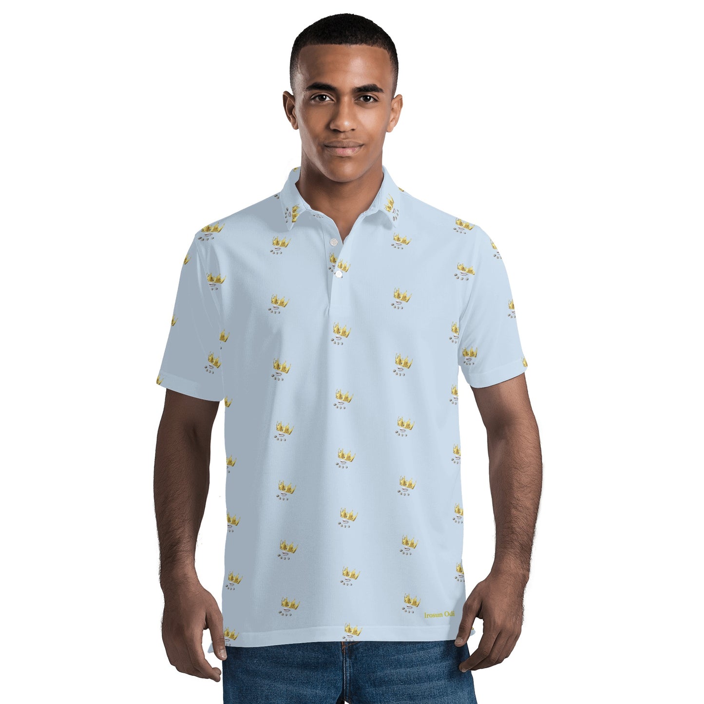 Aarinade Irosun Odi Baby Blue Mens Polo Shirt